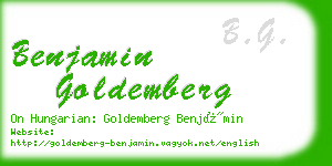 benjamin goldemberg business card